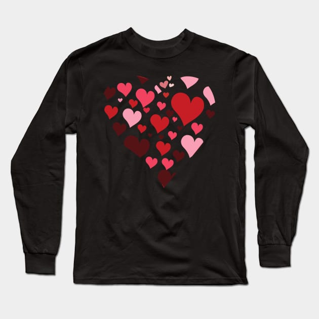 Hearts Long Sleeve T-Shirt by Perfect Spot